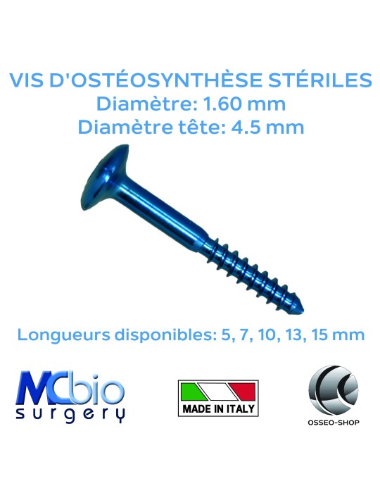 Vis d'ostéosynthèse stériles - Osteosynt