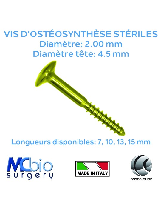 Vis d'ostéosynthèse stériles - Osteosynt