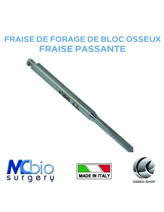 Fraise de forage du bloc osseux - fraise passante - Osteosynt