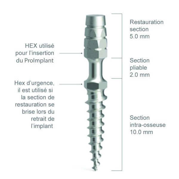 Implant Provisoire L10mm D2.1 - Lasak ProImplant