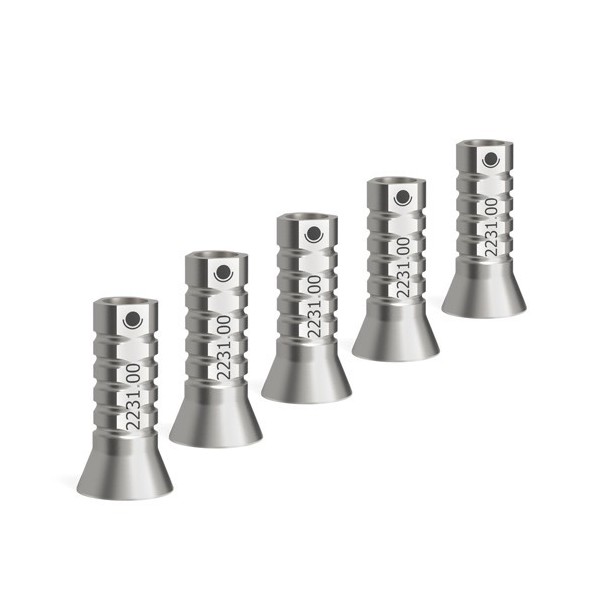 Piliers titane provisoires pour piliers coniques d4.6 (5 pièces, sans les vis)