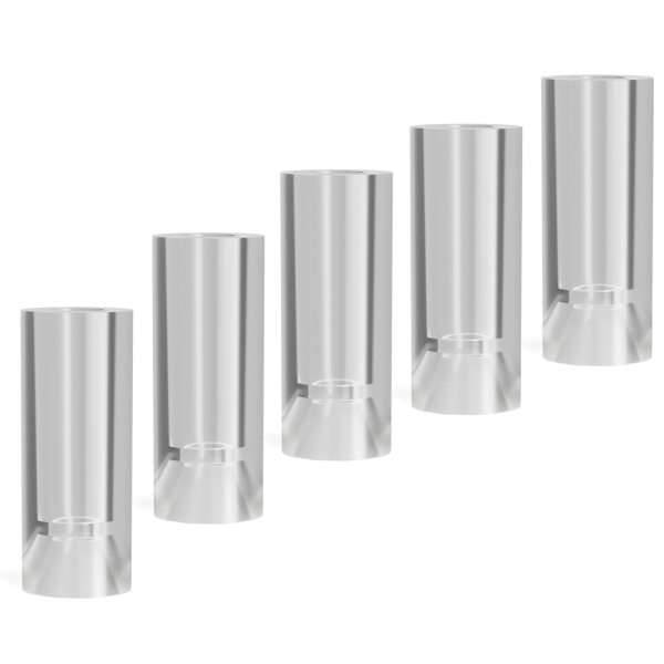 Coiffes calcinables pour piliers coniques d4.6 (5 pièces, sans les vis)