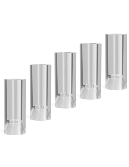 Coiffes calcinables pour piliers coniques d4.6 (5 pièces, sans les vis)