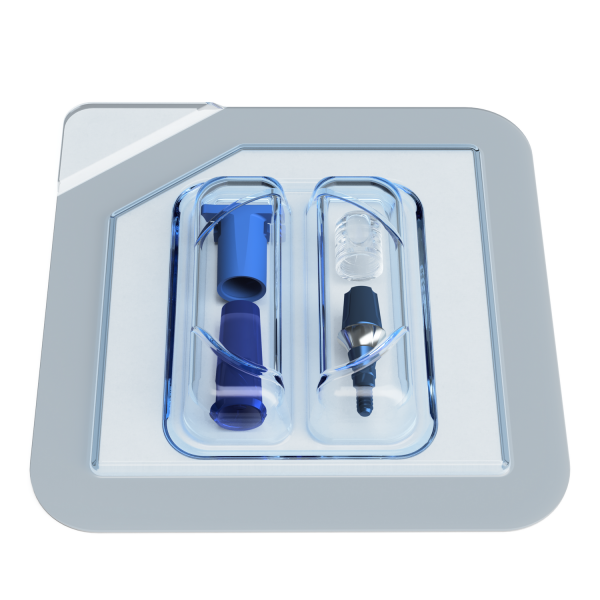 Pilier standard droit QR/d5.0 – large avec coiffe de protection, transfert et calcinable