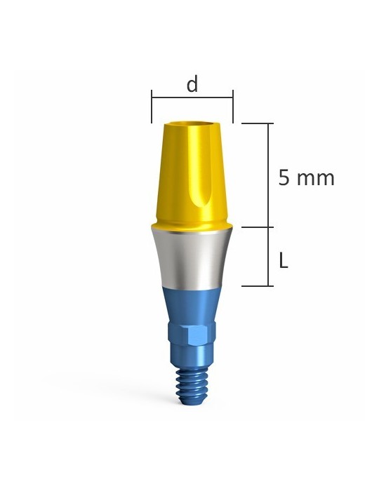 Pilier standard droit QR/d4.0 – étroit avec coiffe de protection, transfert et calcinable