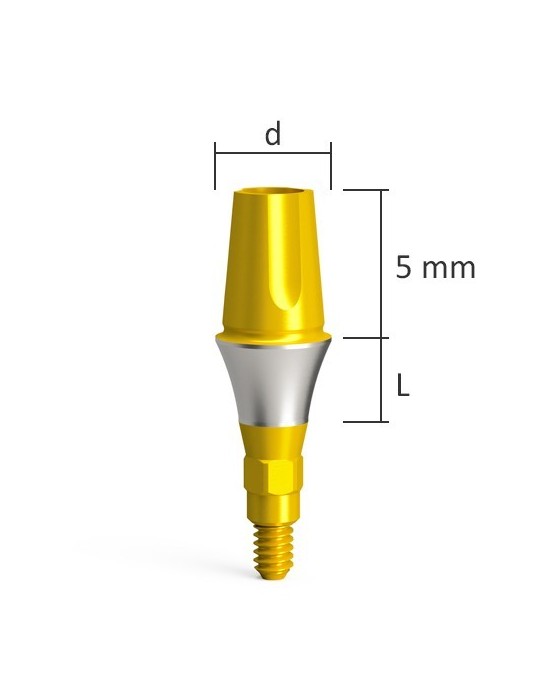 Pilier standard droit QN/d4.0 – étroit avec coiffe de protection, transfert et calcinable