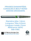 Fraises diamantées coniques à bout rond