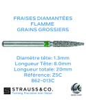 Fraises diamantées flamme