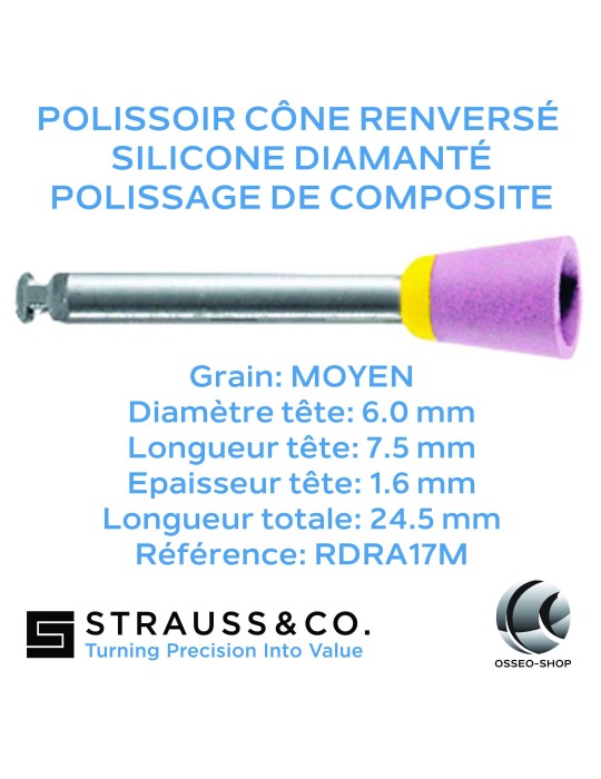 Polissoir cône renversé caoutchouc diamanté Zoytan