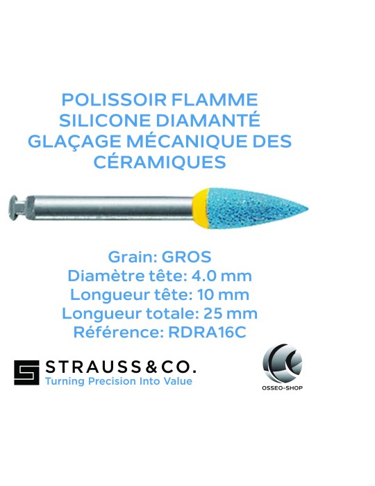 Polissoir flamme caoutchouc diamanté Zoytan