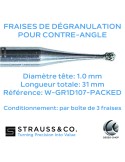 Fraises de dégranulation pour contre-angle Ø 1mm