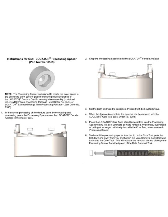PrimeLOC, espaceurs pour étape de laboratoire (4 Pièces)