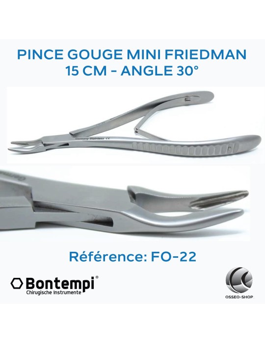 Pince gouge mini-Friedman droit 15cm - Bontempi - Made in Germany