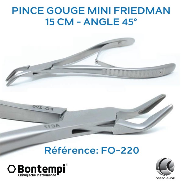 Pince gouge mini-Friedman droit 15cm - Bontempi - Made in Germany