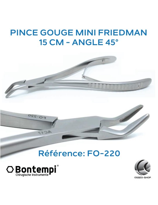 Pince gouge mini-Friedman droit 15cm - Bontempi - Made in Germany