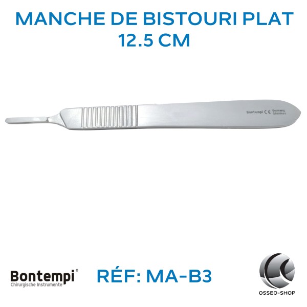 Manche de bistouri plat Bontempi