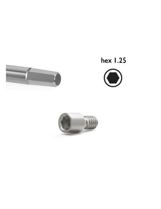 Vis pour pilier conique, hex 1.25 canal de vissage droit
