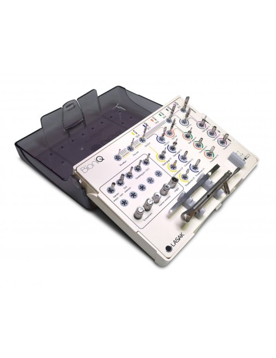 Coffret d'instruments BioniQ, instruments avec organiseur en cassette, sans butées de forage