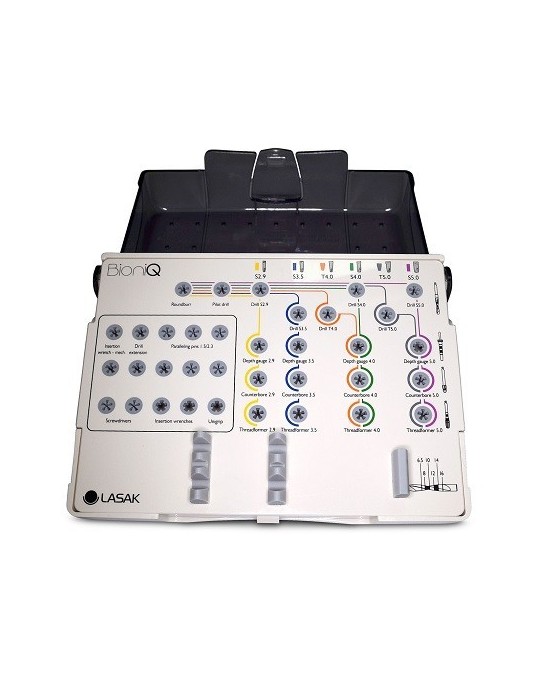 Cassette avec organiseur pour toutes les gammes d'implants – modèle 2016