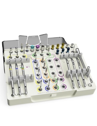 Instruments BioniQ pour chirurgie entièrement guidée, instruments avec organiseur en cassette, sans les instruments S5.0/T5.0