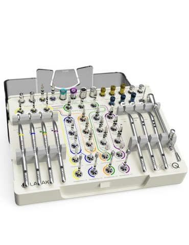 Instruments BioniQ pour chirurgie entièrement guidée, instruments avec organiseur en cassette, avec les instruments S5.0/T5.0