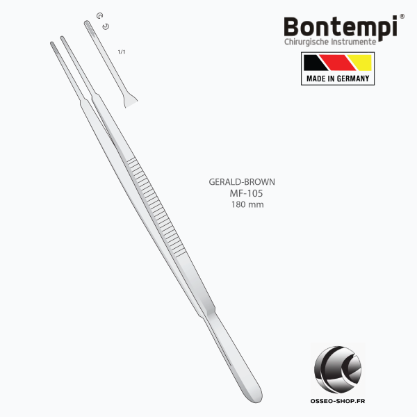 Micro-précelle GERALD-BROWN droite 18cm - Bontempi - Made in Germany