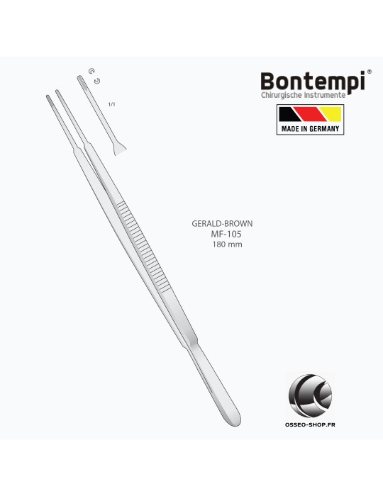 Micro-précelle GERALD-BROWN droite 18cm - Bontempi - Made in Germany