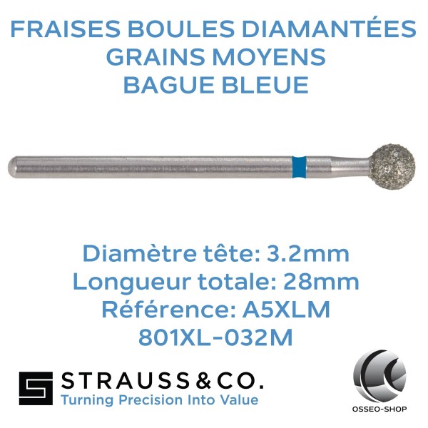 Fraises boules diamantées