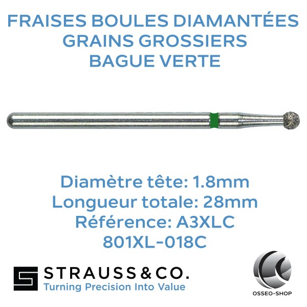 Fraises boules diamantées