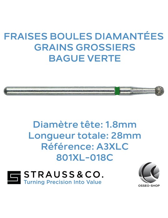 Fraises boules diamantées