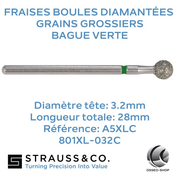 Fraises boules diamantées