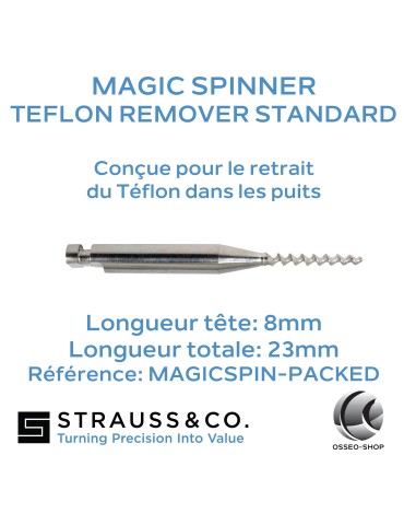 Fraises de retrait du téflon dans les puits MAGIC SPINNER