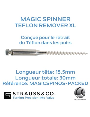 Fraises de retrait du téflon dans les puits MAGIC SPINNER