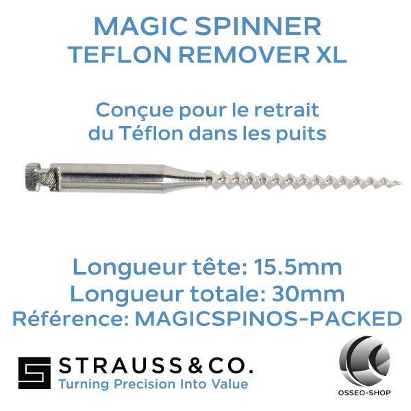 Fraises de retrait du téflon dans les puits MAGIC SPINNER