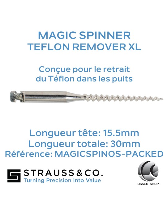 Fraises de retrait du téflon dans les puits MAGIC SPINNER