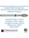 Fraise olive-œuf pointue retouche céramique Magic Touch