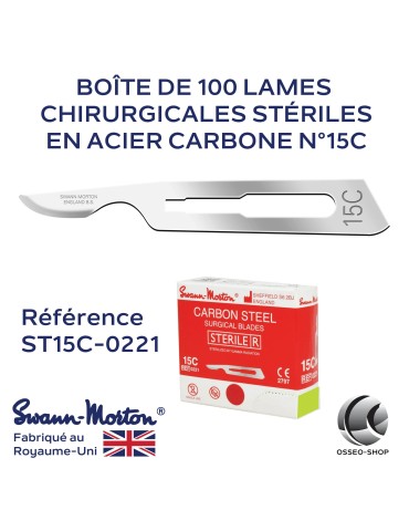 LAMES CHIRURGICALES STÉRILES N°15C SWANN MORTON