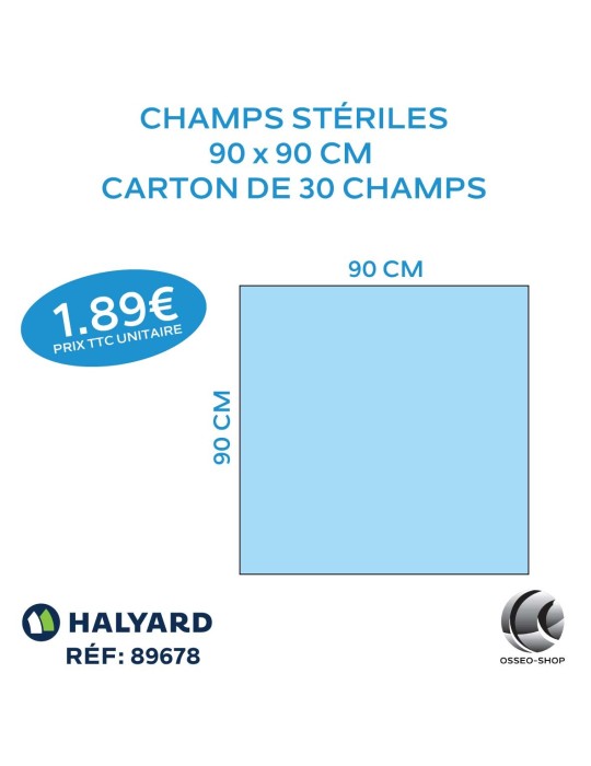 56.70€ La boîte de 30 champs stériles 90 x 90cm