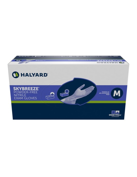 Gants d'examen en Nitrile - Non poudrés - Halyard Skybreeze