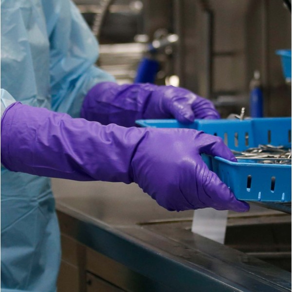 Gants à manchettes longues PURPLE NITRILE MAX