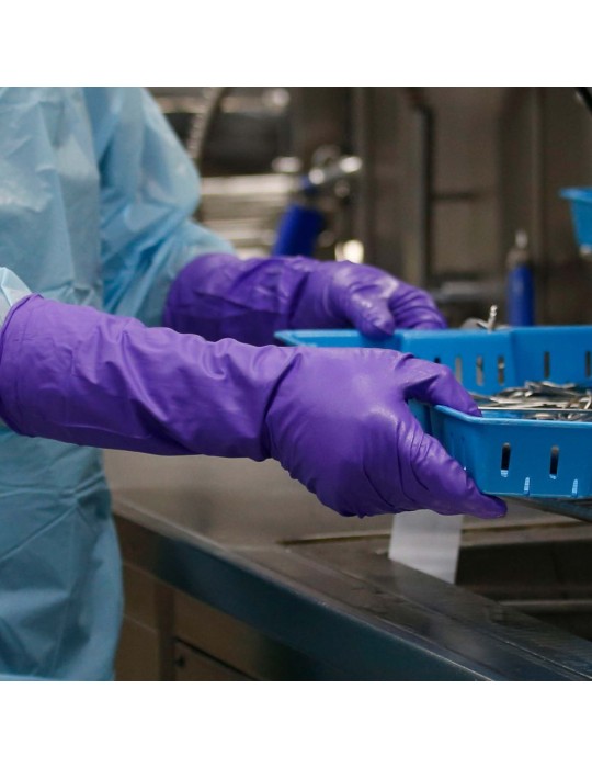 Gants à manchettes longues PURPLE NITRILE MAX