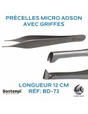 Précelles micro Adson avec griffes - 12cm