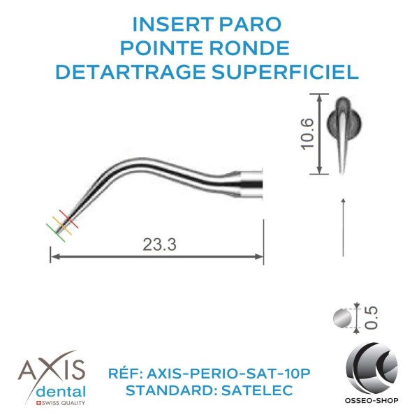 Insert Paro - Détartrage superficiel - Pointe ronde