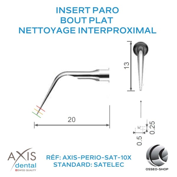 Insert Paro - Nettoyage interproximal - Bout plat