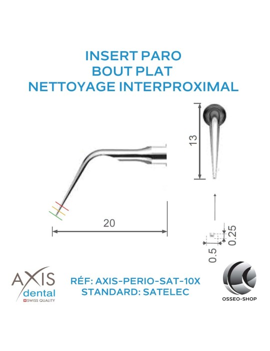Insert Paro - Nettoyage interproximal - Bout plat