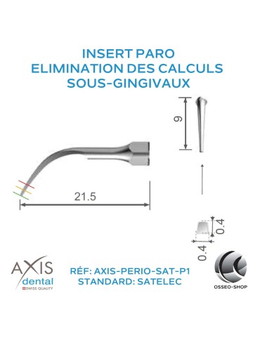 Insert Paro - Elimination des calculs sous-gingivaux