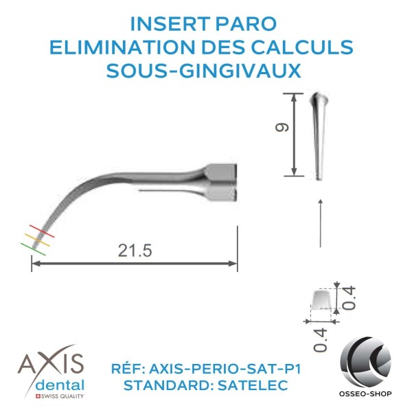 Insert Paro - Elimination des calculs sous-gingivaux