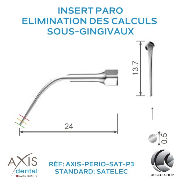 Insert Paro - Elimination des calculs sous-gingivaux