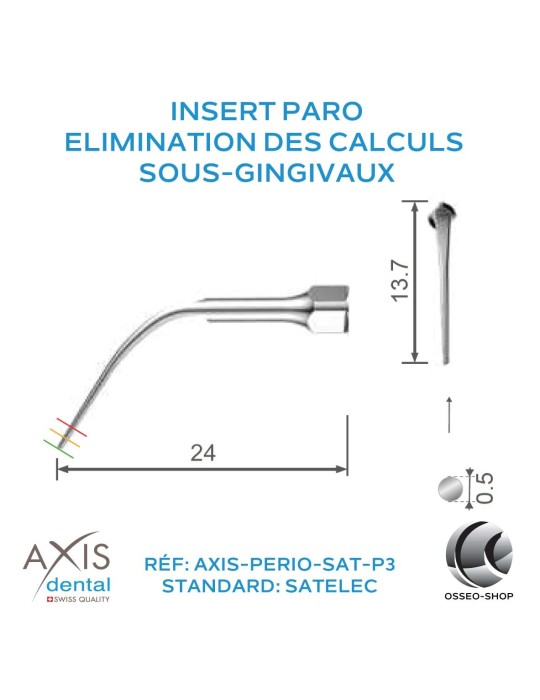 Insert Paro - Elimination des calculs sous-gingivaux