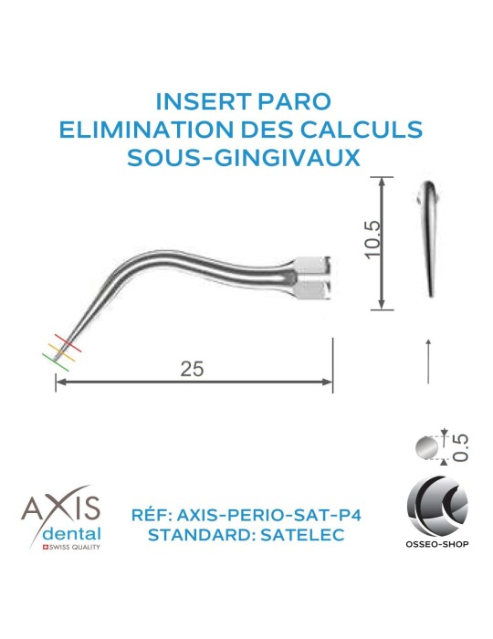 Insert Paro - Elimination des calculs sous-gingivaux